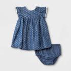 Baby Girls' Clipspot Dress - Cat & Jack Blue Newborn