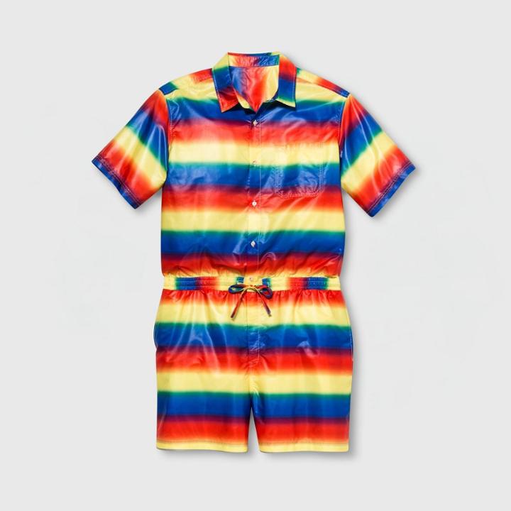 Target Pride Adult Extended Size Striped Gender Inclusive Jumpsuit - Rainbow 4xb, Men's,