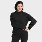 Women's Textured Cropped Hoodie - All In Motion Black