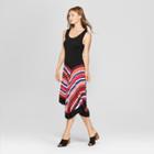 Women's Striped Print Sleeveless Tank Dress - Spenser Jeremy - Black
