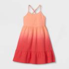Girls' Gauze Sleeveless Dress - Cat & Jack Neon Peach