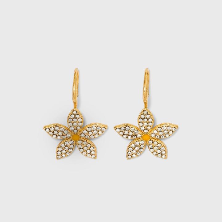 Sugarfix By Baublebar Crystal Flower Drop Earrings - Gold