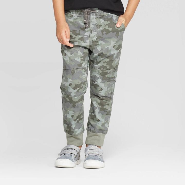 Toddler Boys' Pull-on Pants - Cat & Jack Hazy Green 3t, Boy's, Gray