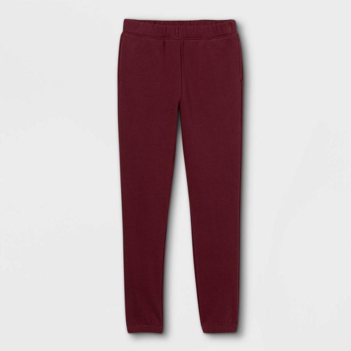 Girls' Fleece Jogger Pants - Art Class Maroon