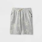 Boys' Hibiscus Flower French Terry Knit Pull-on Shorts - Art Class Light Heather Gray