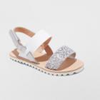 Toddler Girls' Kenleigh Two Piece Slide Sandals - Cat & Jack White