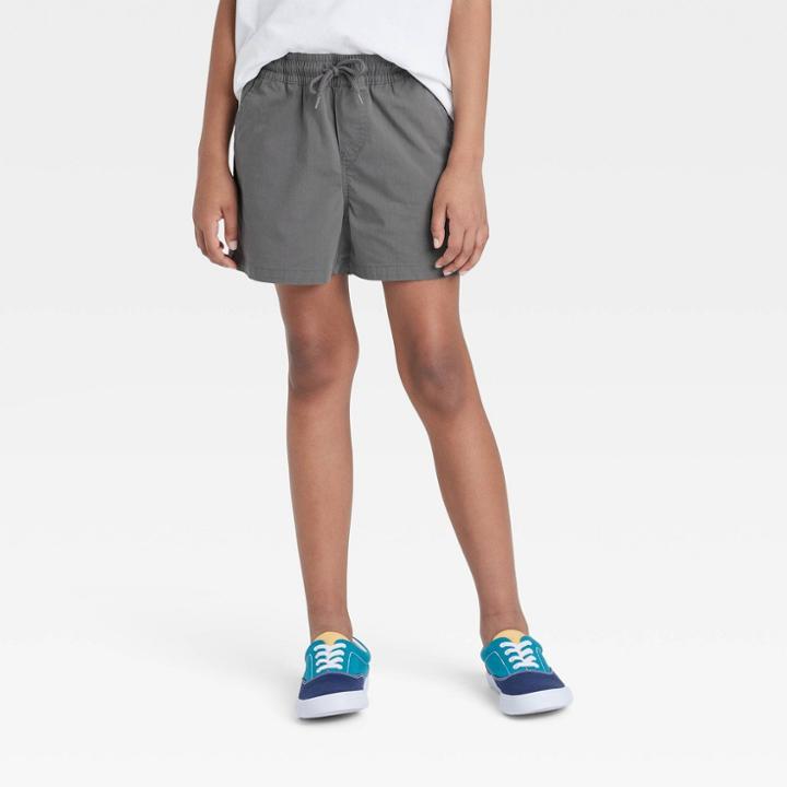 Boys' Pull-on Above The Knee Woven Shorts - Art Class Charcoal Gray
