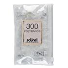 Scunci Mixed Size Polybands In Zippered Pouch Clear