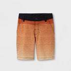 Boys' Ombre Tie-dye Hybrid Swim Shorts - Art Class Orange