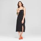 Women's Side Button Midi Dress - Universal Thread Black