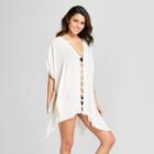 Women's Woven Embroidered Trim Cover Up Dress - Xhilaration White