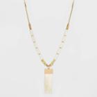 Tassel Pendant Necklace - A New Day White, Women's