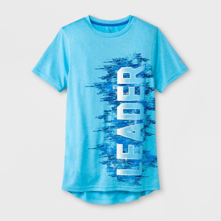 Boys' Graphic Tech T-shirt Leader - C9 Champion Light Blue Heather
