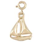 Target 14kt Gold And Silver Bonded Sail Boat Charm With Spring Ring-yellow Gold, Girl's,