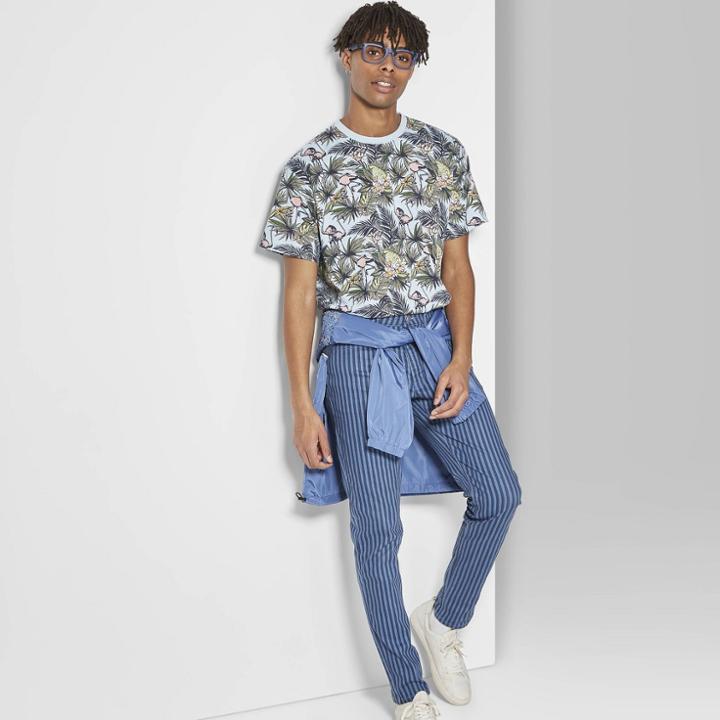 Men's Printed Short Sleeve T-shirt - Original Use Floral