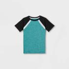 Toddler Boys' Colorblock Athletic Short Sleeve T-shirt - Cat & Jack Green