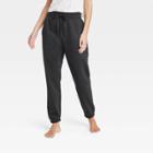 Women's Mid-rise Cotton Fleece Joggers - All In Motion Black
