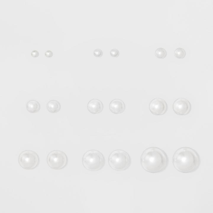 Target Nine On Multi With Simulated Pearl Earring
