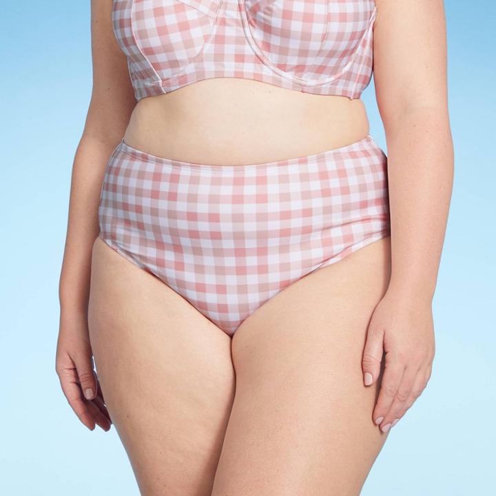 Kona Sol Women's Plus Size Spring It On Me High Waist Bikini Bottom - Kona