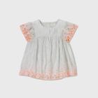Petitegirls' Short Sleeve Striped Woven Blouse - Cat & Jack Black/white S,