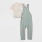 Grayson Collective Toddler Boys' Short Sleeve T-shirt & Bottom Set - Sage Green/cream