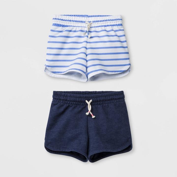 Girls' Pull-on Knit Shorts - Cat & Jack Nightfall Blue/blue