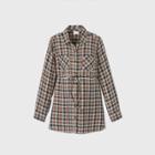 Maternity Plaid Long Sleeve Popover Tunic - Isabel Maternity By Ingrid & Isabel Black/brown