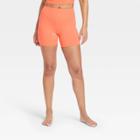 Women's Brushed Sculpt Curvy Bike Shorts 5 - All In Motion Coral Pink