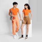 Short Sleeve Cropped T-shirt - Wild Fable Dark Orange