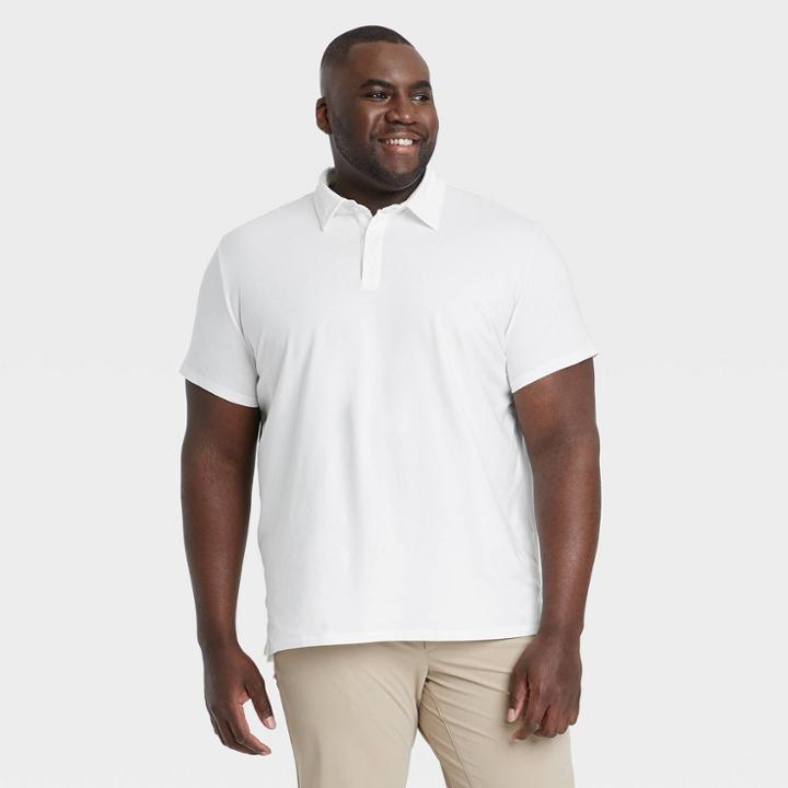 Men's Big & Tall Supima Cotton Polo Shirt - All In Motion True White Xxxl