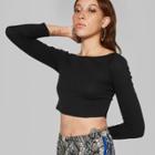 Women's Off The Shoulder Long Sleeve - Wild Fable Black