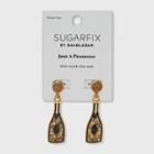 Sugarfix By Baublebar Crystal Champagne Drop Earrings - Black/gold