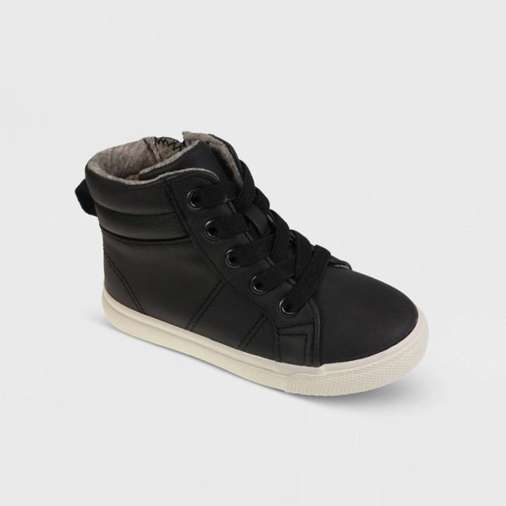 Toddler Boys' Rylan Zipper Booties - Cat & Jack Charcoal Gray