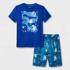 Boys' 2pc Short Sleeve Pajama Set - Cat & Jack Blue