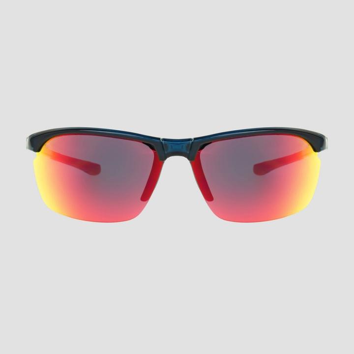 All In Motion Men's Blade Sport Sunglasses With Mirrored Lenses - All In