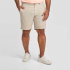 Men's Big & Tall 9 Striped Flat Front Shorts - Goodfellow & Co Light Cream 44, Men's,