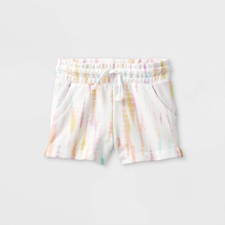 Toddler Girls' Knit Pull-on Shorts - Cat & Jack Cream