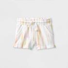 Toddler Girls' Knit Pull-on Shorts - Cat & Jack Cream