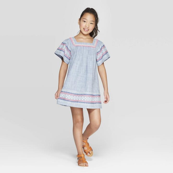 Girls' Chambray Dress - Cat & Jack M,