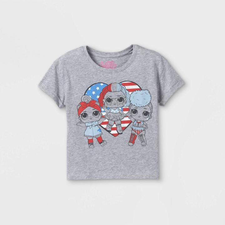 Girls' L.o.l. Surprise! Short Sleeve Graphic T-shirt - Heather Gray