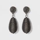 Threaded Circle And Oval Shape Beads Drop Earrings - A New Day Hematite