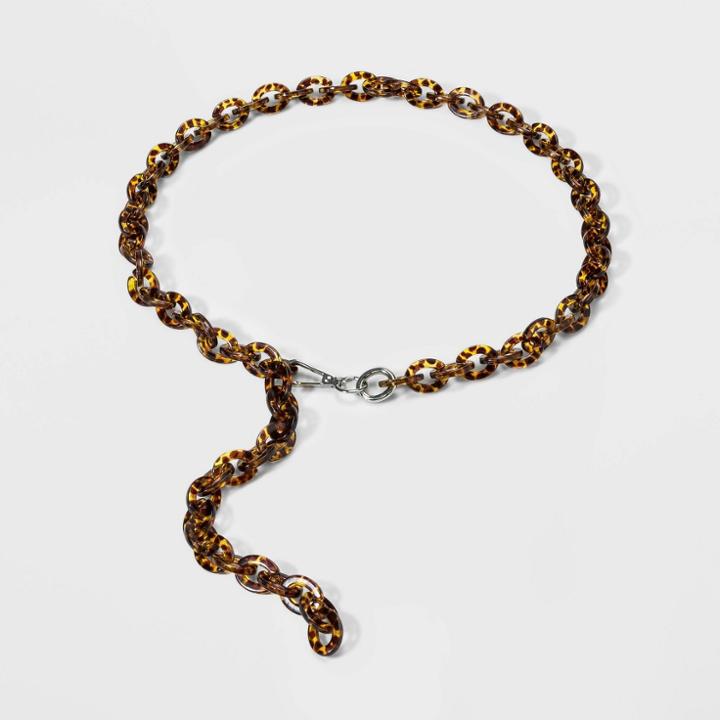 Women's Tort Chain Belt - Wild Fable Brown S, Women's,