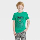 Boys' 'cool Bear' Short Sleeve Graphic T-shirt - Cat & Jack Heather Green