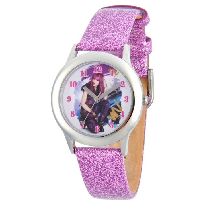 Girls' Disney Descendants 2 Mal Tween Stainless Steel Watch - Purple