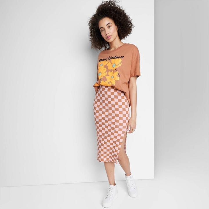 Women's Ascot + Hart Rolled Sleeve Graphic T-shirt - Brown