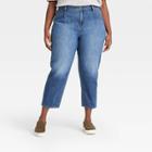Women's Plus Size Super-high Rise Tapered Cropped Jeans - Universal Thread Medium Wash