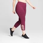 Women's Plus Size Freedom Ladder Up Capri Leggings - C9 Champion Grapevine Heather