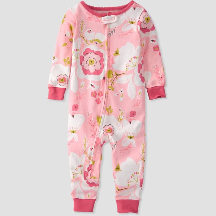 Toddler Girls' Floral Sleep N' Play - Little Planet By Carter's Pink