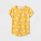 Girls' Printed Short Sleeve T-shirt - Cat & Jack Mustard Yellow