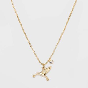 Beloved + Inspired Silver Plated Hummingbird Necklace